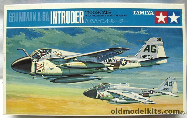 Tamiya 1/100 Grumman A-6A Intruder - USN VA-196 USS Constellation / VA-75 USS Kitty Hawk / VA-75 USS Independence, PA1002-150 plastic model kit